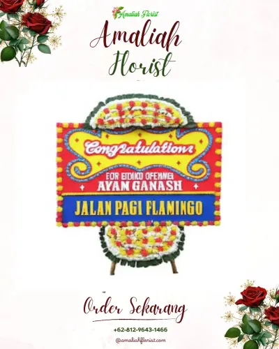Bunga Papan Congratulation di Penurunan